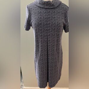 Navy and White Patterned Dress by Tyler Boe